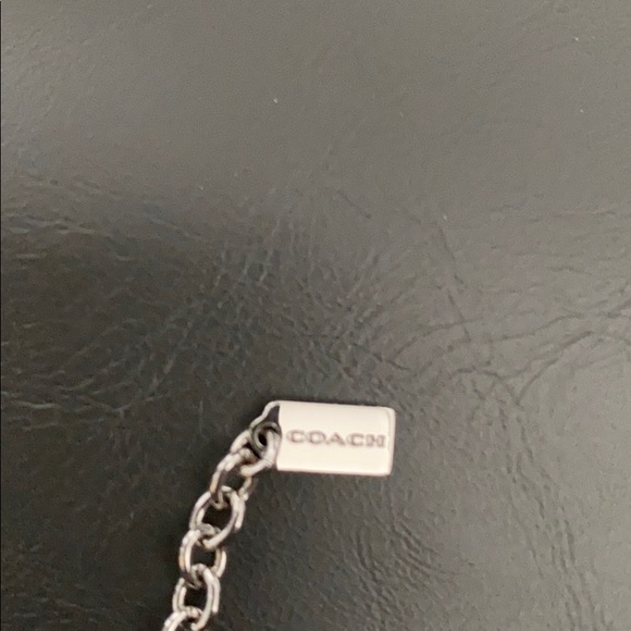 Gorgeous leather and metal  black coach bracelet - Picture 4 of 7